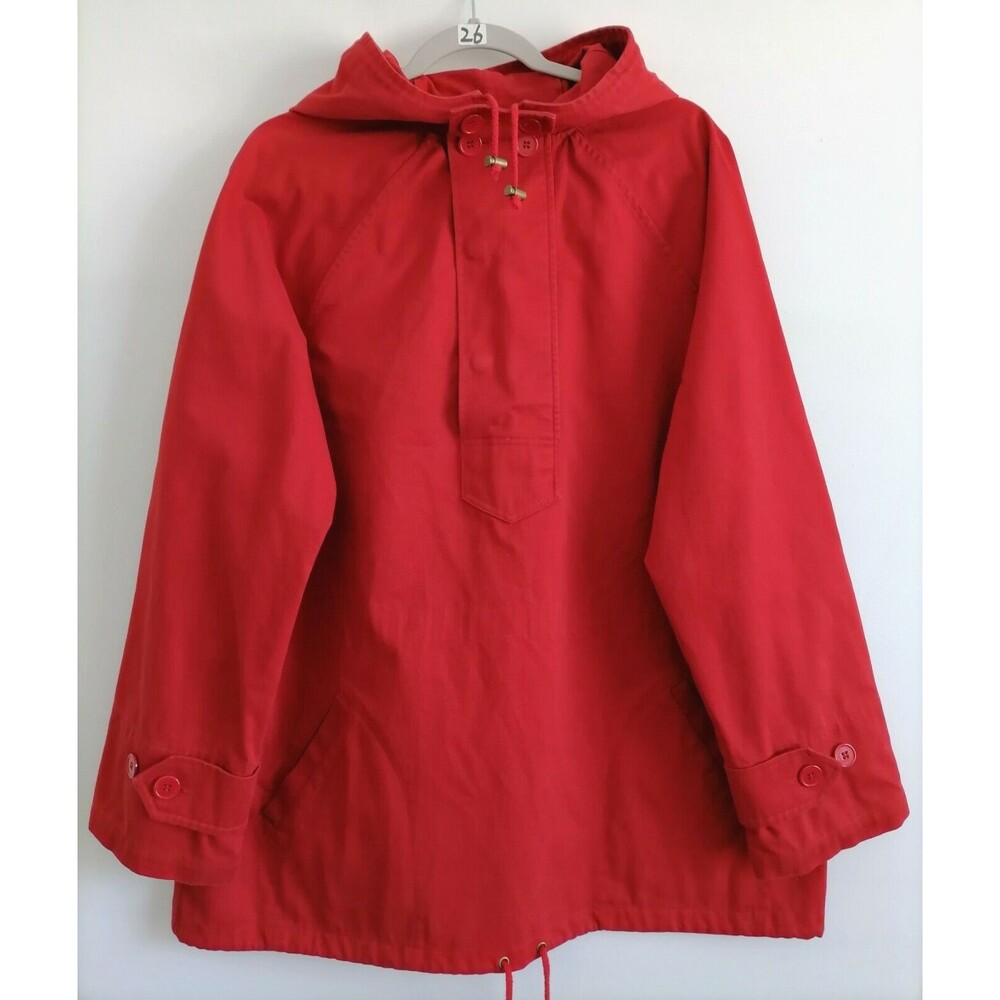 Anthropology Cordelia Womens Red Long Sleeve Pullover Hooded Jacket Size 12